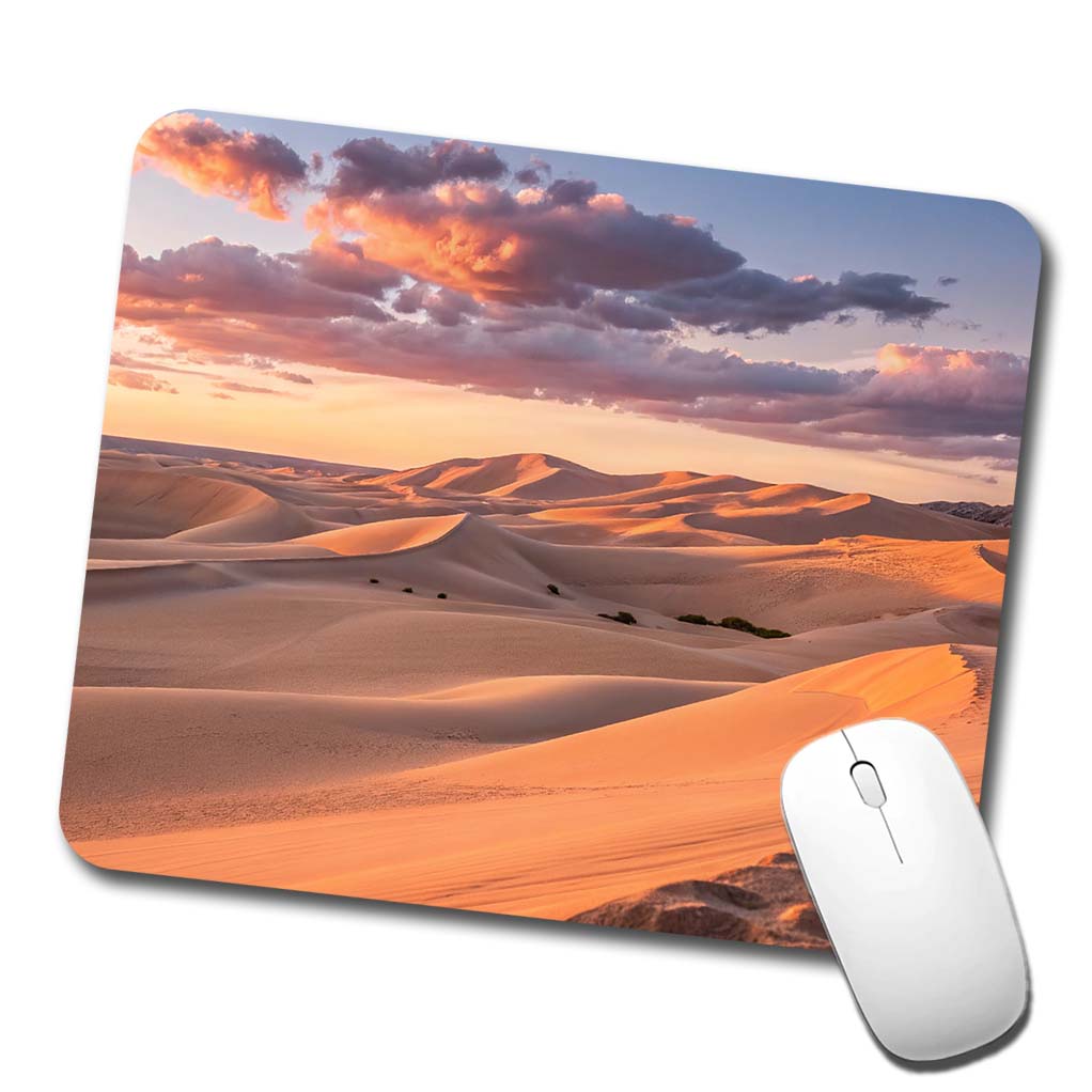 Soft Rolling Sand Dunes Sunset Desert Low Profile Mouse Pad Mat