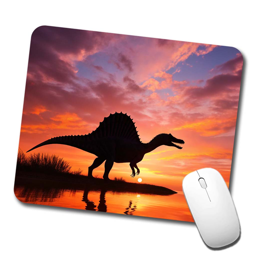 Spinosaurus Sunset Dinosaur Low Profile Mouse Pad Mat