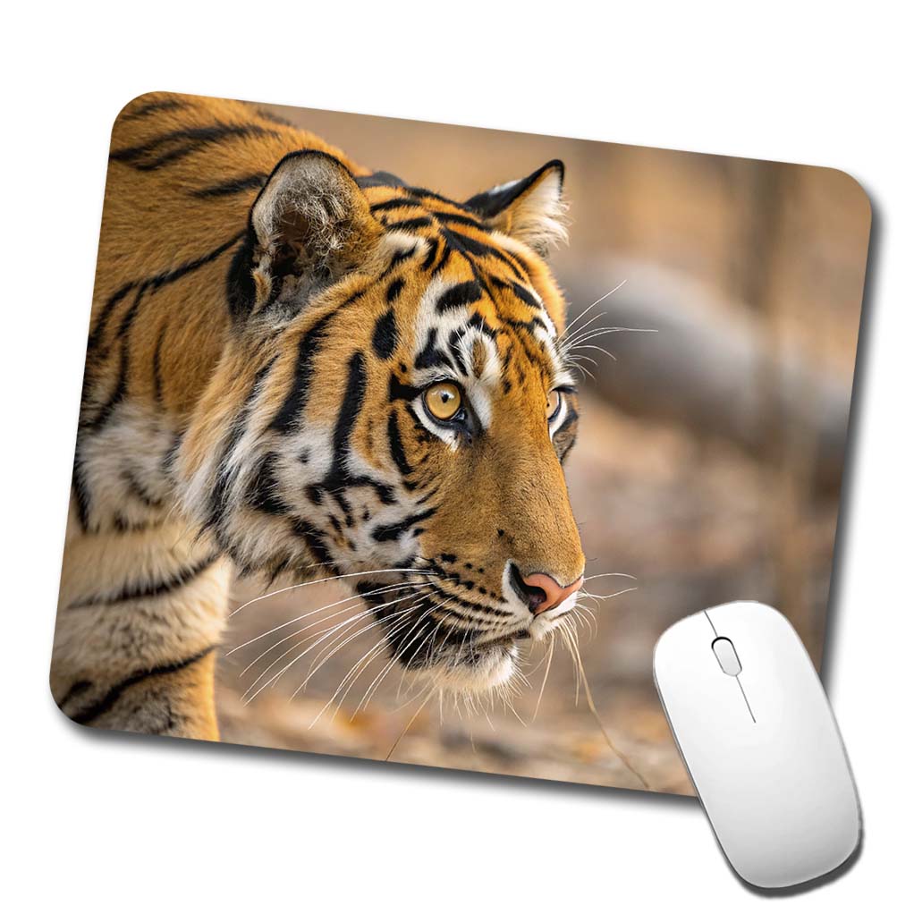 Tiger Eyes Close Up Low Profile Mouse Pad Mat