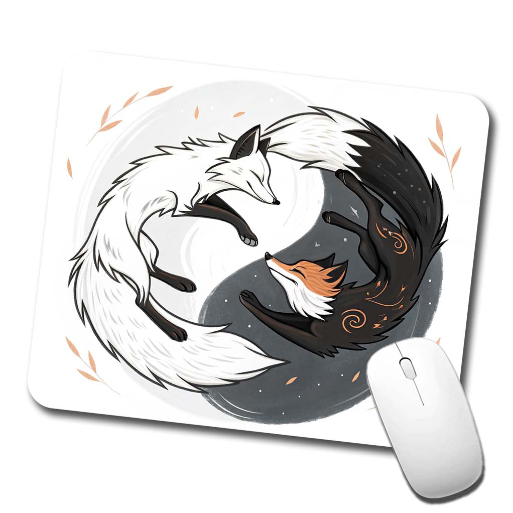 Two Foxes Yin Yang Low Profile Mouse Pad Mat