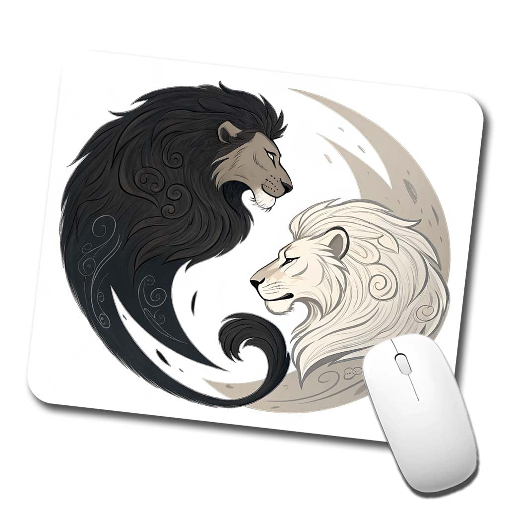 Two Lions Yin Yang Low Profile Mouse Pad Mat