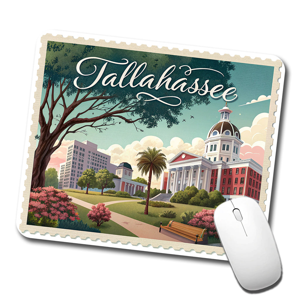 Tallahassee, Florida FL Travel City State Stamp Low Profile Mouse Pad Mat