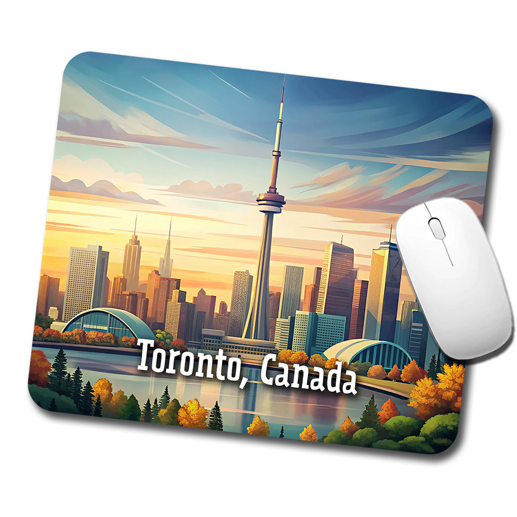Toronto, Canada Travel City Country Stamp Low Profile Mouse Pad Mat