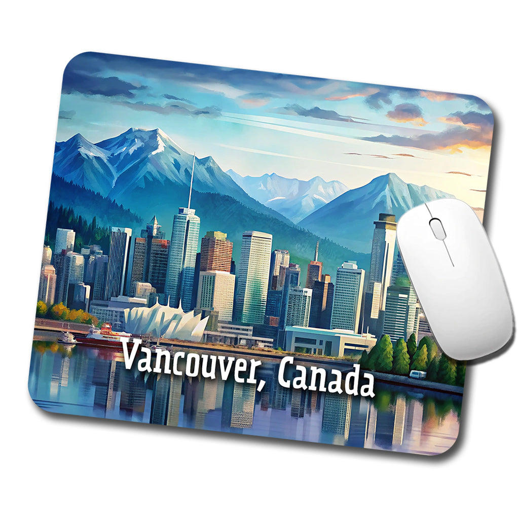 Vancouver, Canada Travel City Country Stamp Low Profile Mouse Pad Mat