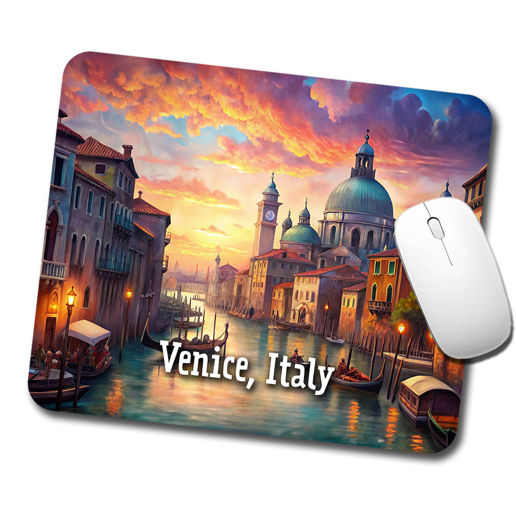 Venice, Italy Travel City Country Stamp Low Profile Mouse Pad Mat