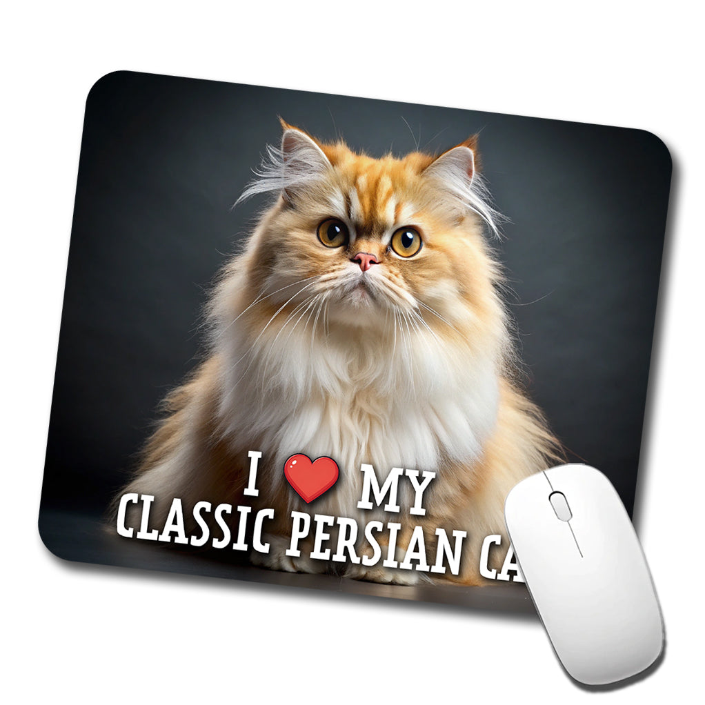I Love My Classic Persian Cat Heart Low Profile Mouse Pad Mat