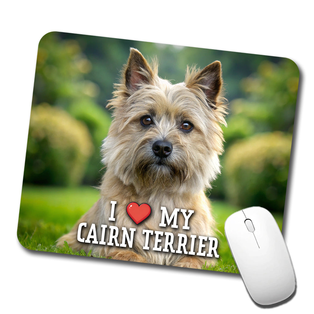 I Love My Cairn Terrier Dog Heart Low Profile Mouse Pad Mat