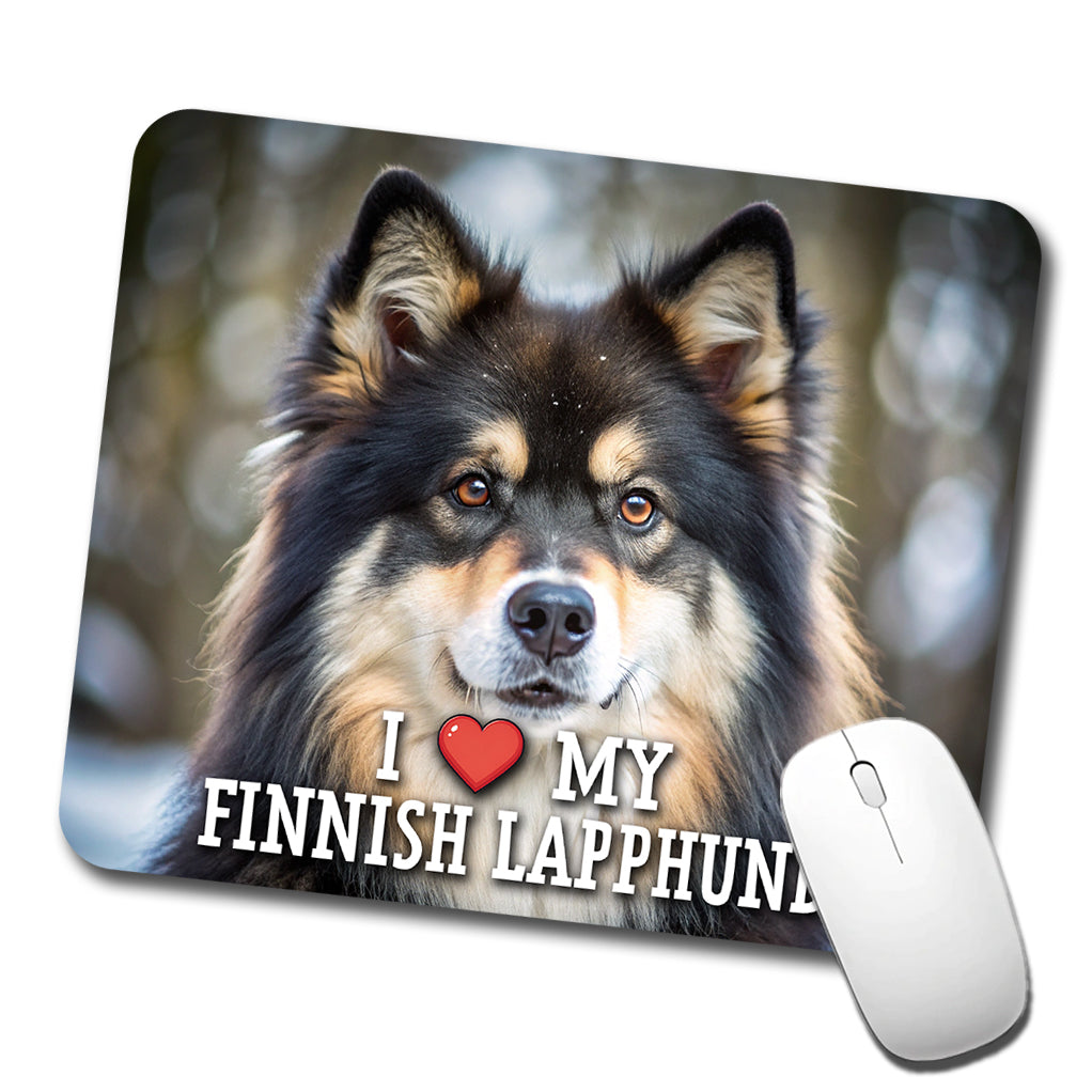 I Love My Finnish Lapphund Dog Heart Low Profile Mouse Pad Mat
