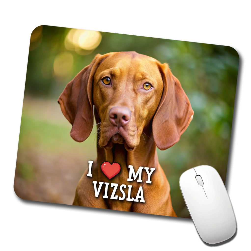 I Love My Vizsla Dog Heart Low Profile Mouse Pad Mat