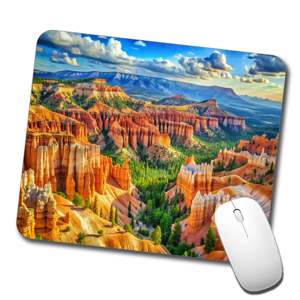 Bryce Canyon National Park Utah Watercolor Style Low Profile Mouse Pad Mat