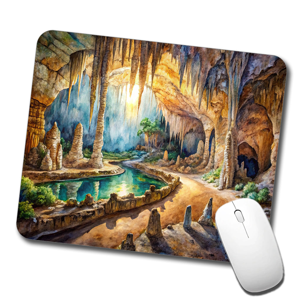 Carlsbad Caverns National Park New Mexico Watercolor Style Low Profile Mouse Pad Mat