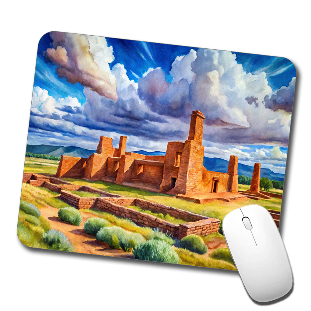 Fort Union National Monument New Mexico Watercolor Style Low Profile Mouse Pad Mat