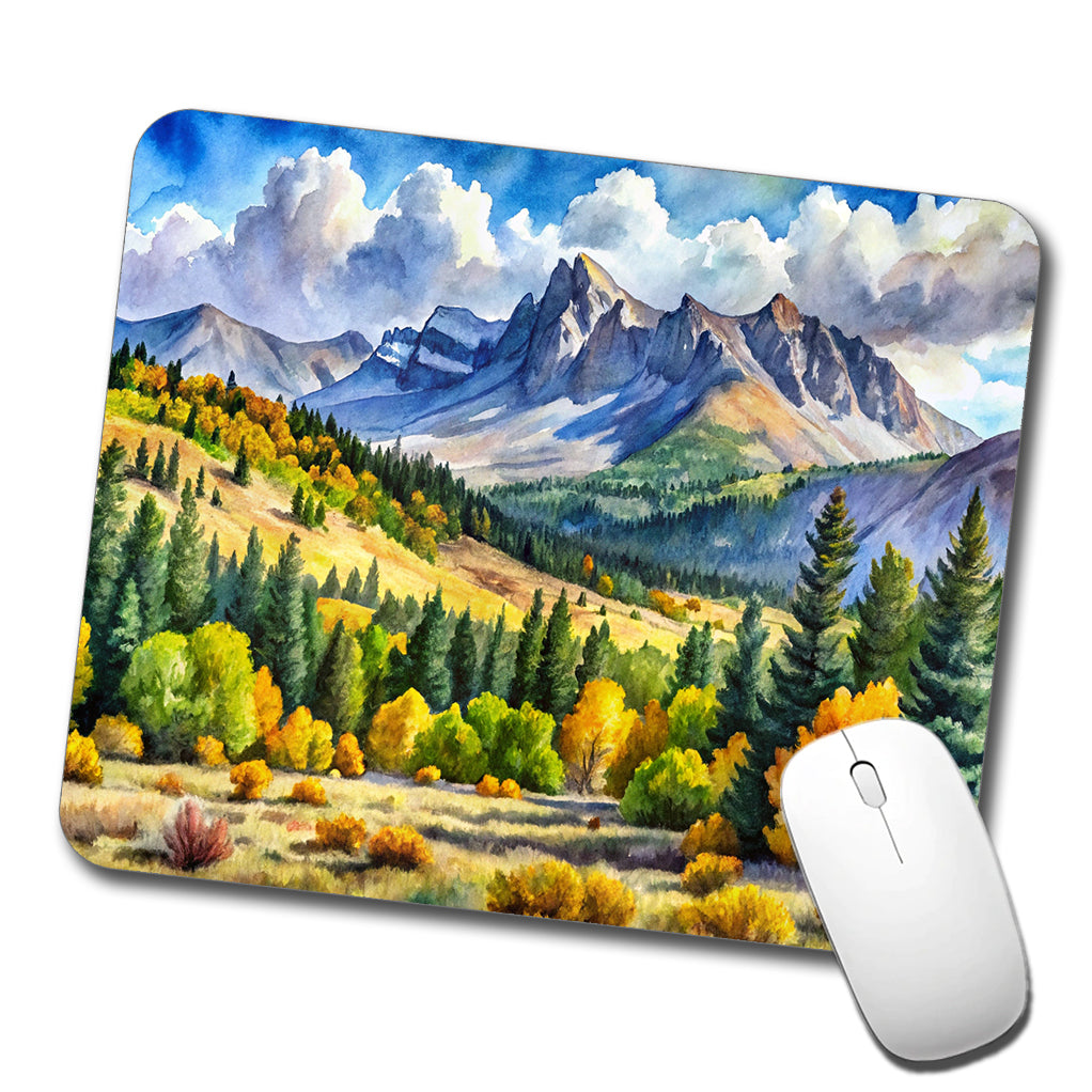 Great Basin National Park Nevada Watercolor Style Low Profile Mouse Pad Mat