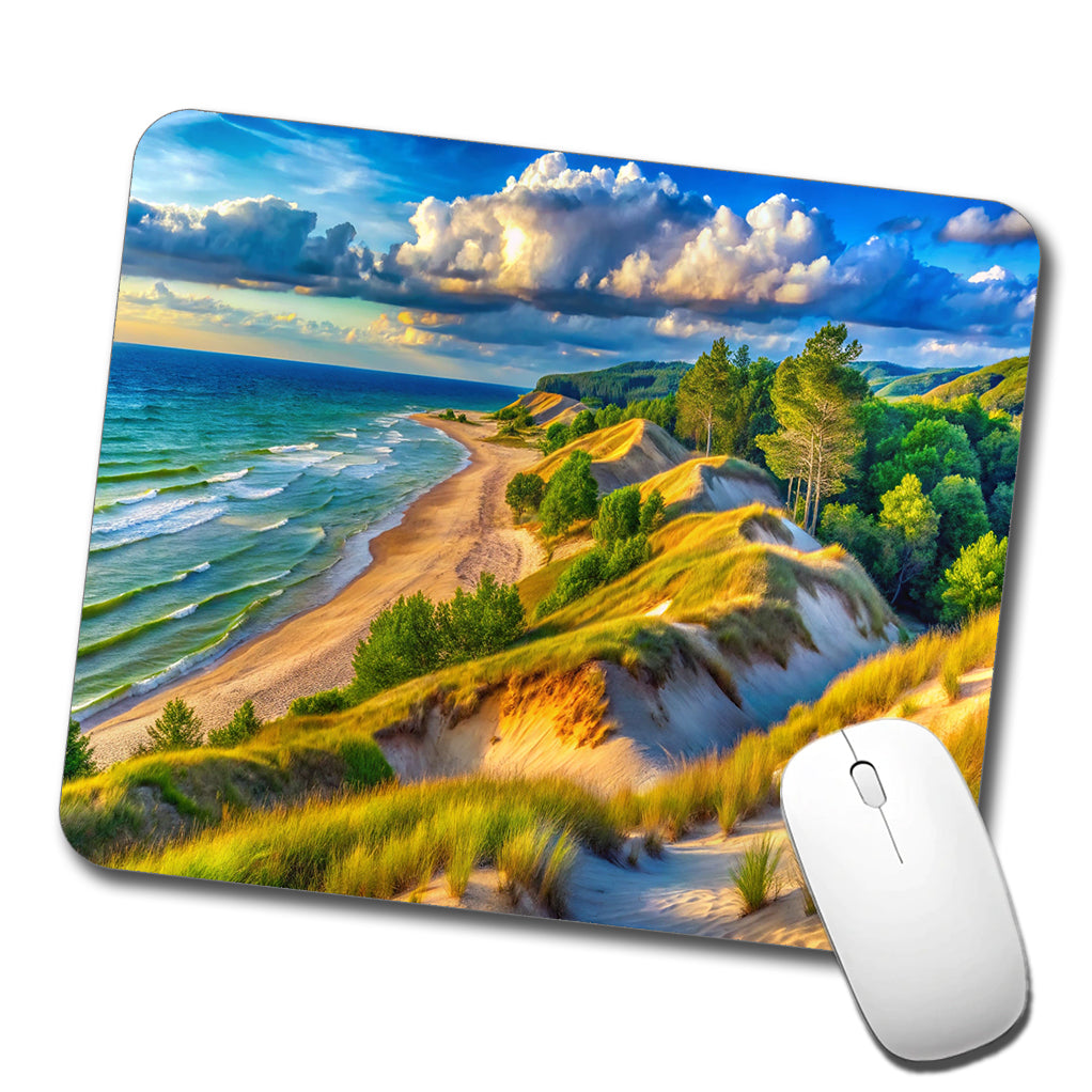 Indiana Dunes National Park Indiana Watercolor Style Low Profile Mouse Pad Mat