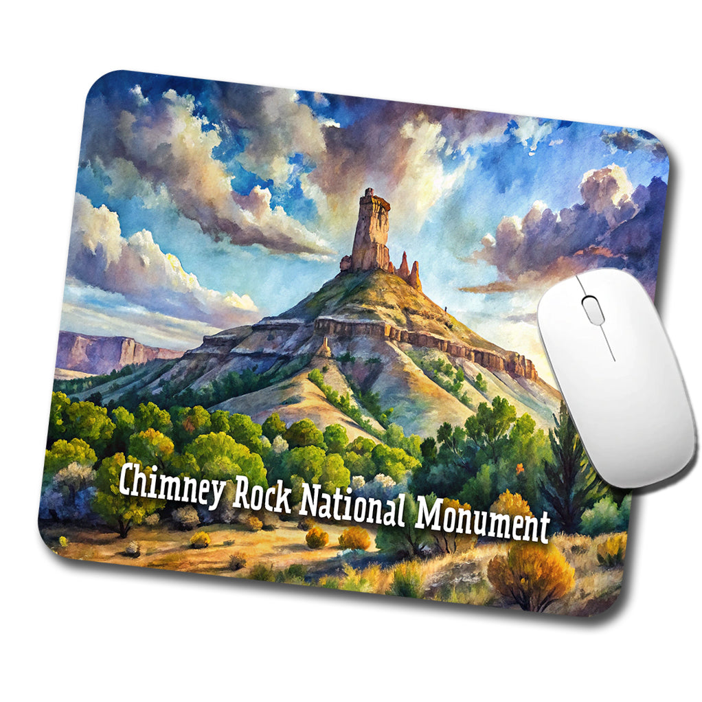 Chimney Rock National Monument Colorado Low Profile Mouse Pad Mat