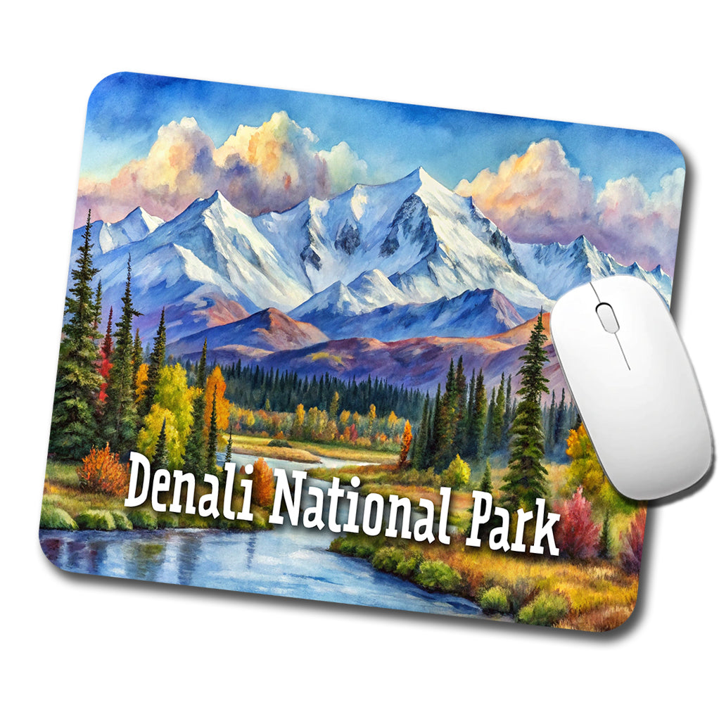 Denali National Park Alaska Low Profile Mouse Pad Mat