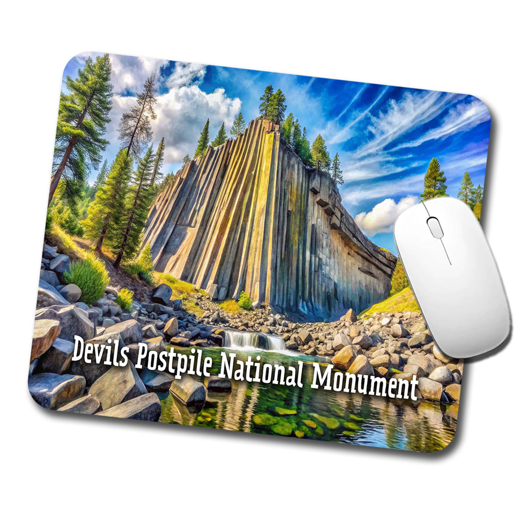 Devils Postpile National Monument California Low Profile Mouse Pad Mat