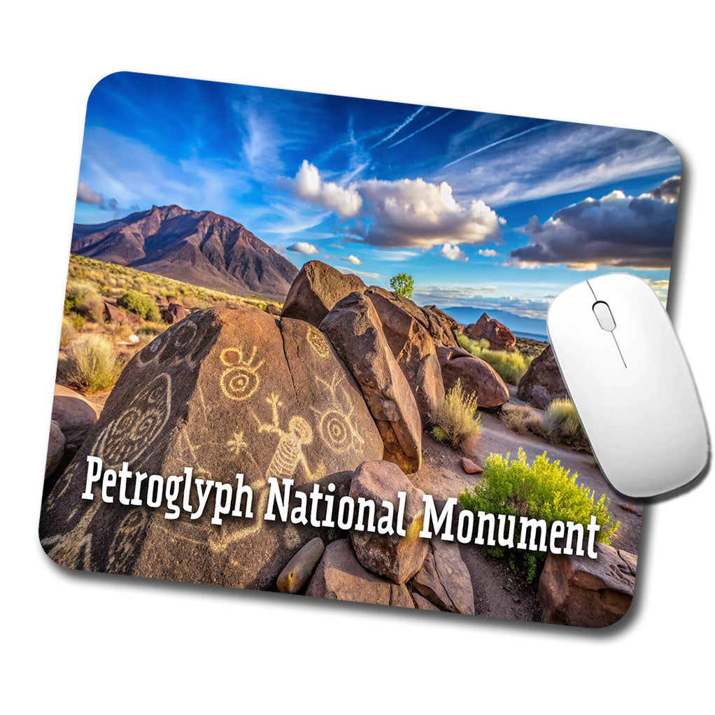 Petroglyph National Monument New Mexico Low Profile Mouse Pad Mat