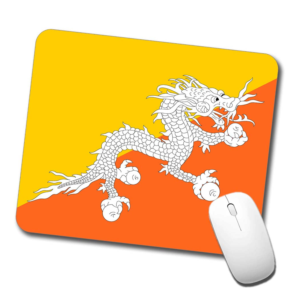 Bhutan Country Flag Low Profile Mouse Pad Mat