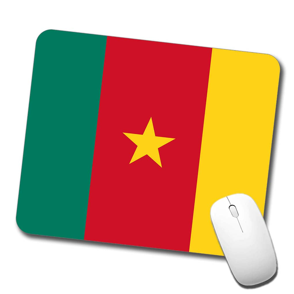 Cameroon Country Flag Low Profile Mouse Pad Mat