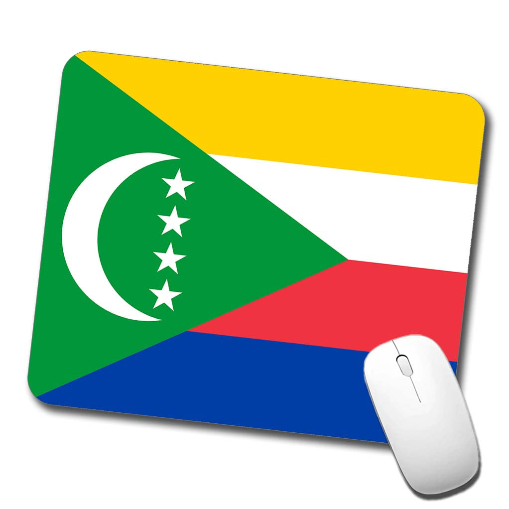 Comoros Country Flag Low Profile Mouse Pad Mat