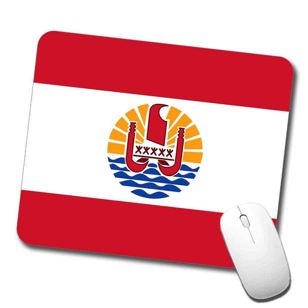 French Polynesia Country Flag Low Profile Mouse Pad Mat