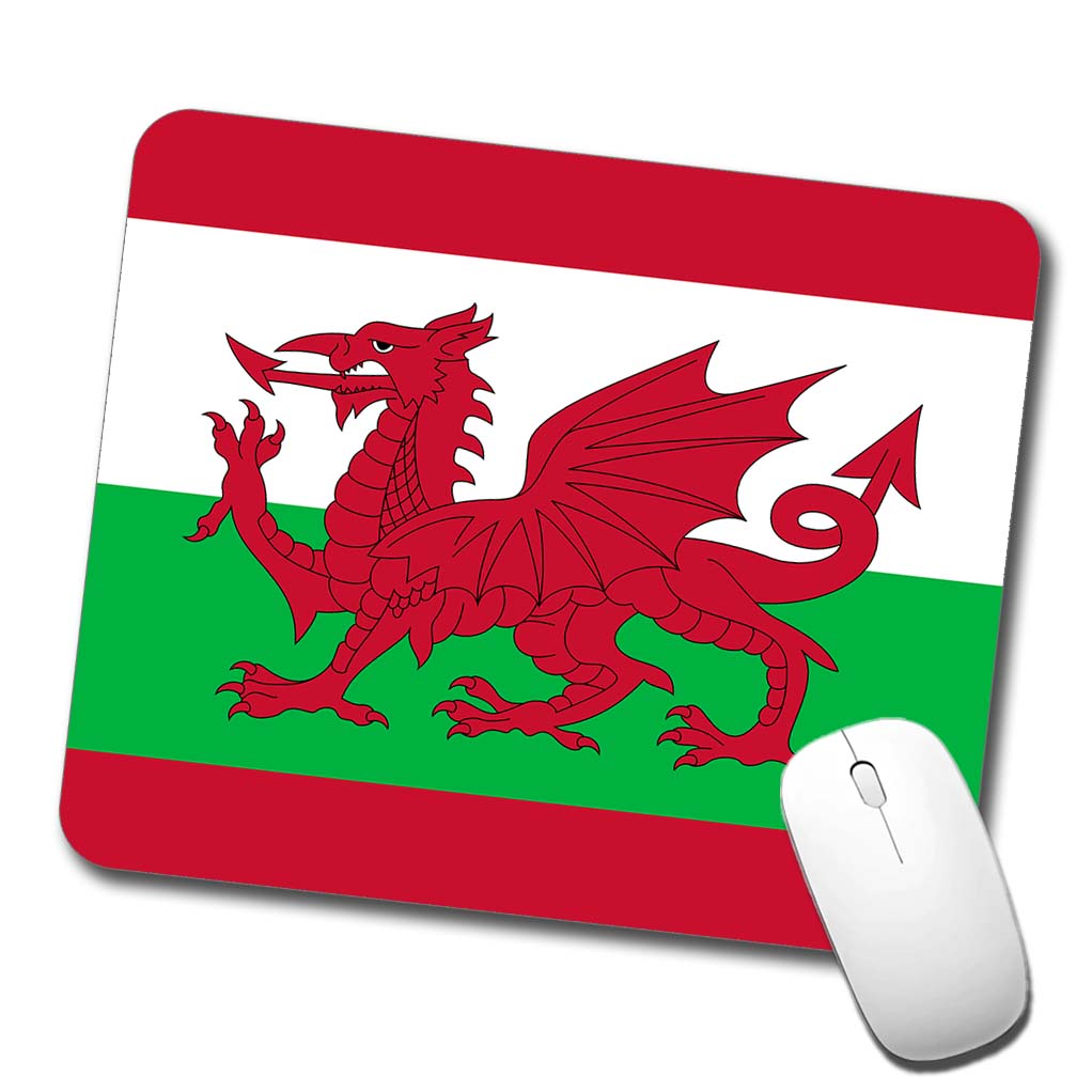 Great Britain Wales Country Flag Low Profile Mouse Pad Mat