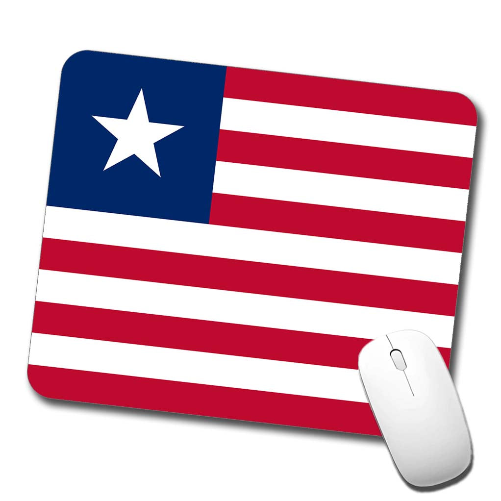 Liberia Country Flag Low Profile Mouse Pad Mat