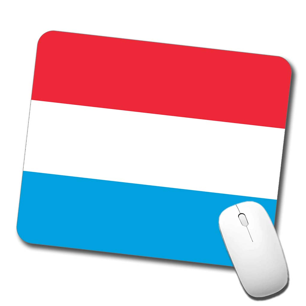 Luxembourg Country Flag Low Profile Mouse Pad Mat