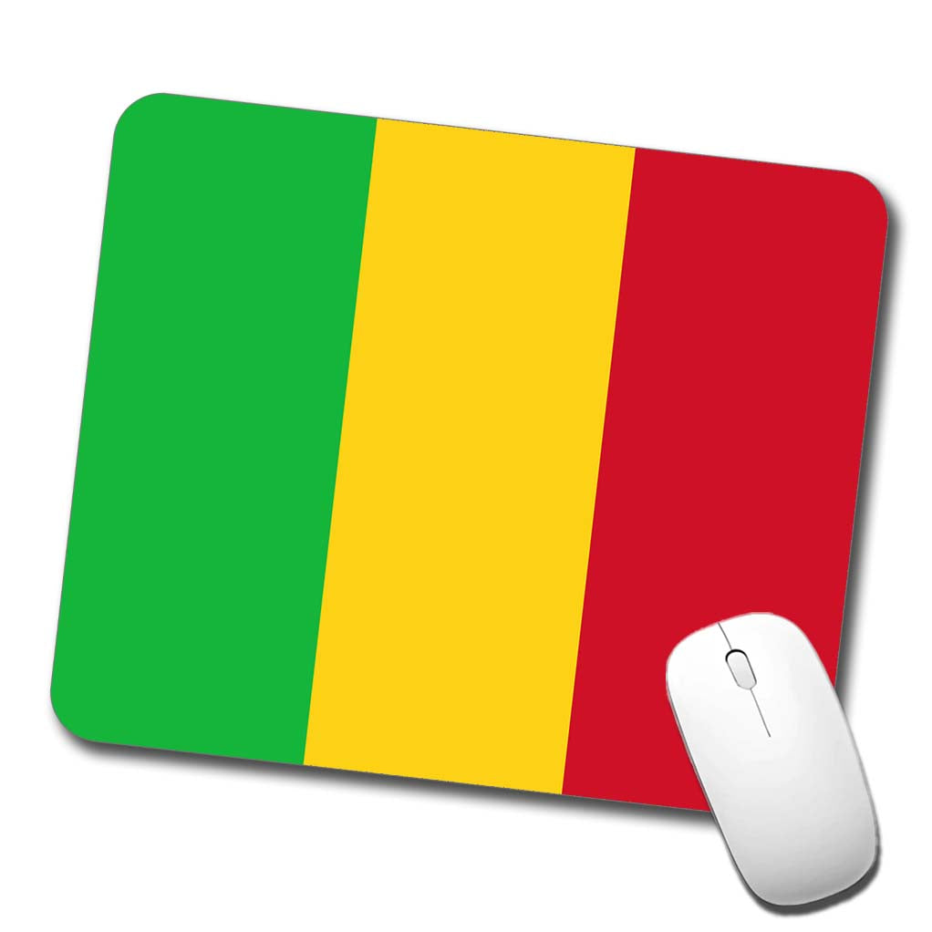 Mali Country Flag Low Profile Mouse Pad Mat