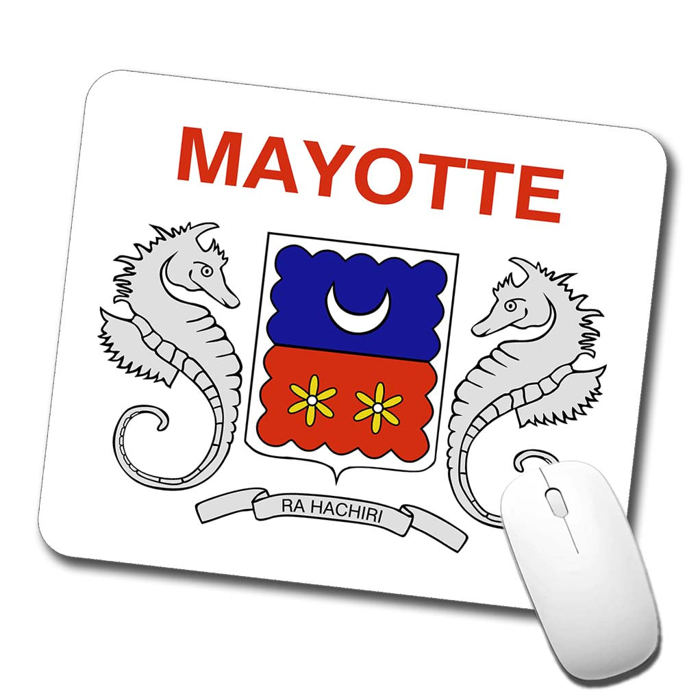 Mayotte Country Flag Low Profile Mouse Pad Mat