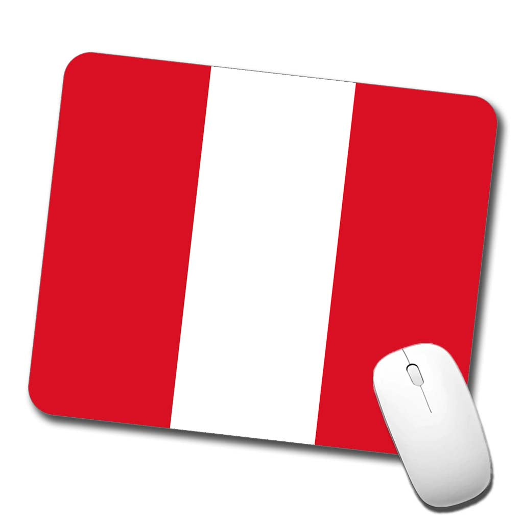 Peru Country Flag Low Profile Mouse Pad Mat