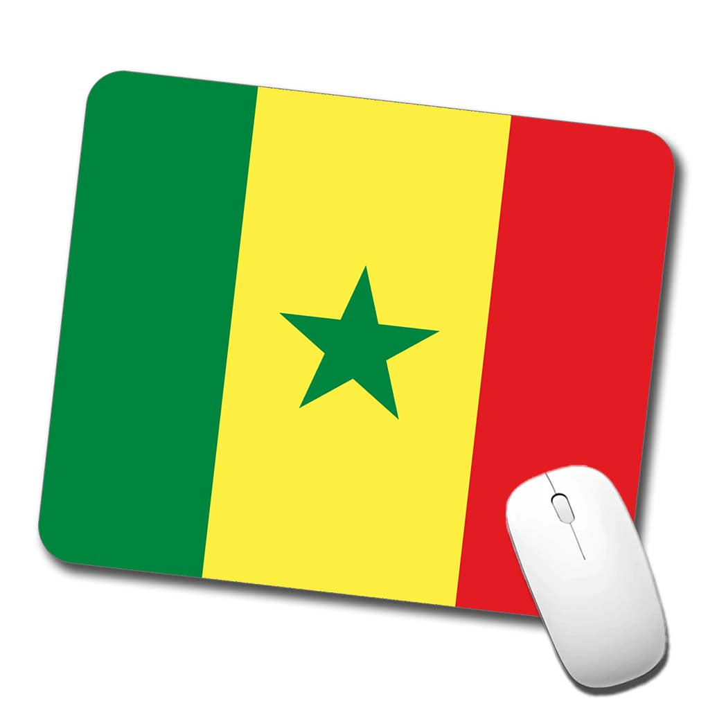 Senegal Country Flag Low Profile Mouse Pad Mat