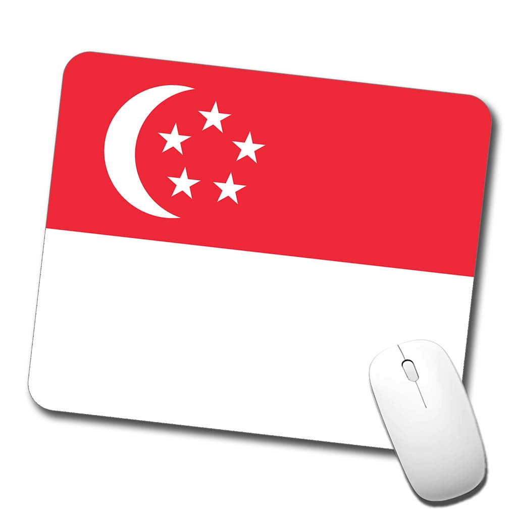 Singapore Country Flag Low Profile Mouse Pad Mat