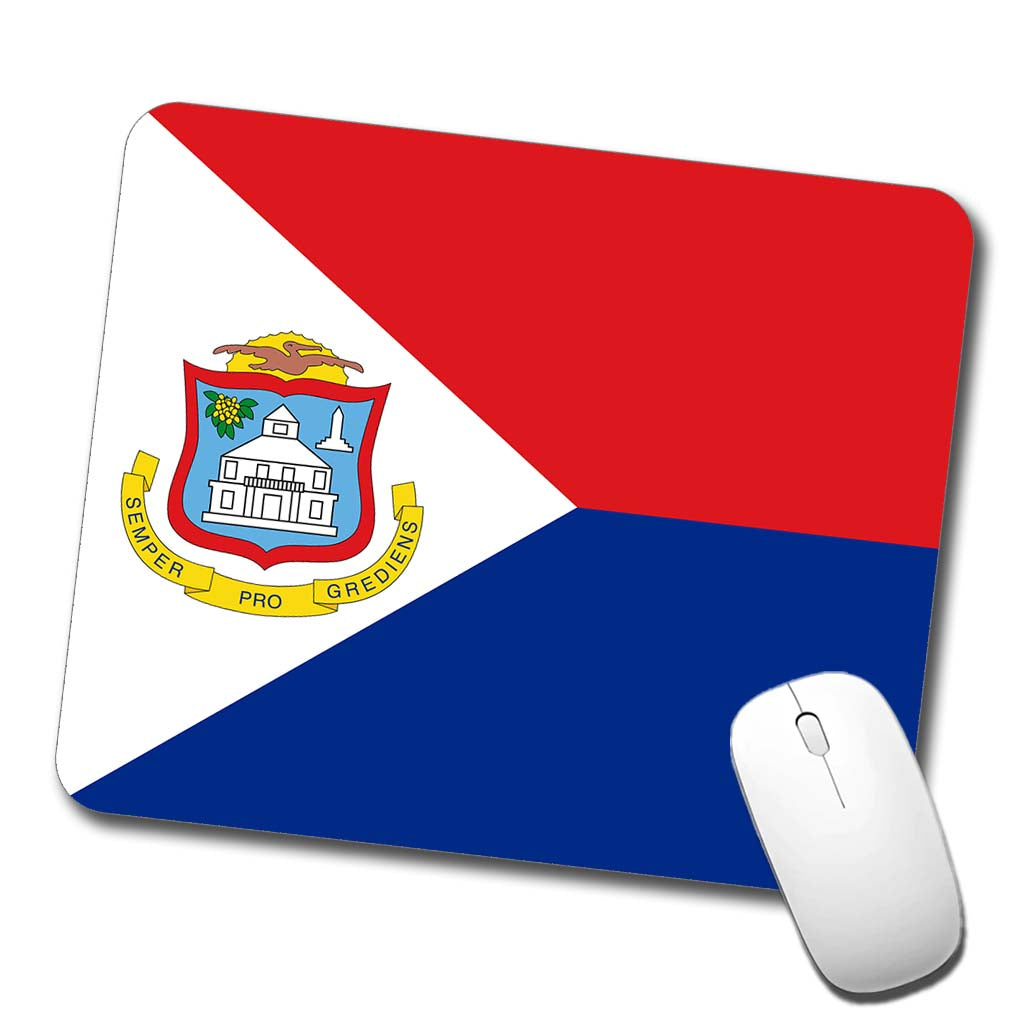 Sint Maarten (Dutch part) Country Flag Low Profile Mouse Pad Mat