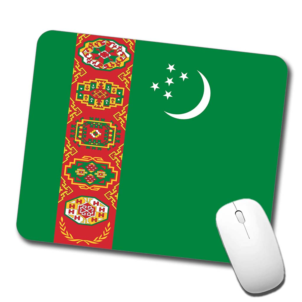 Turkmenistan Country Flag Low Profile Mouse Pad Mat