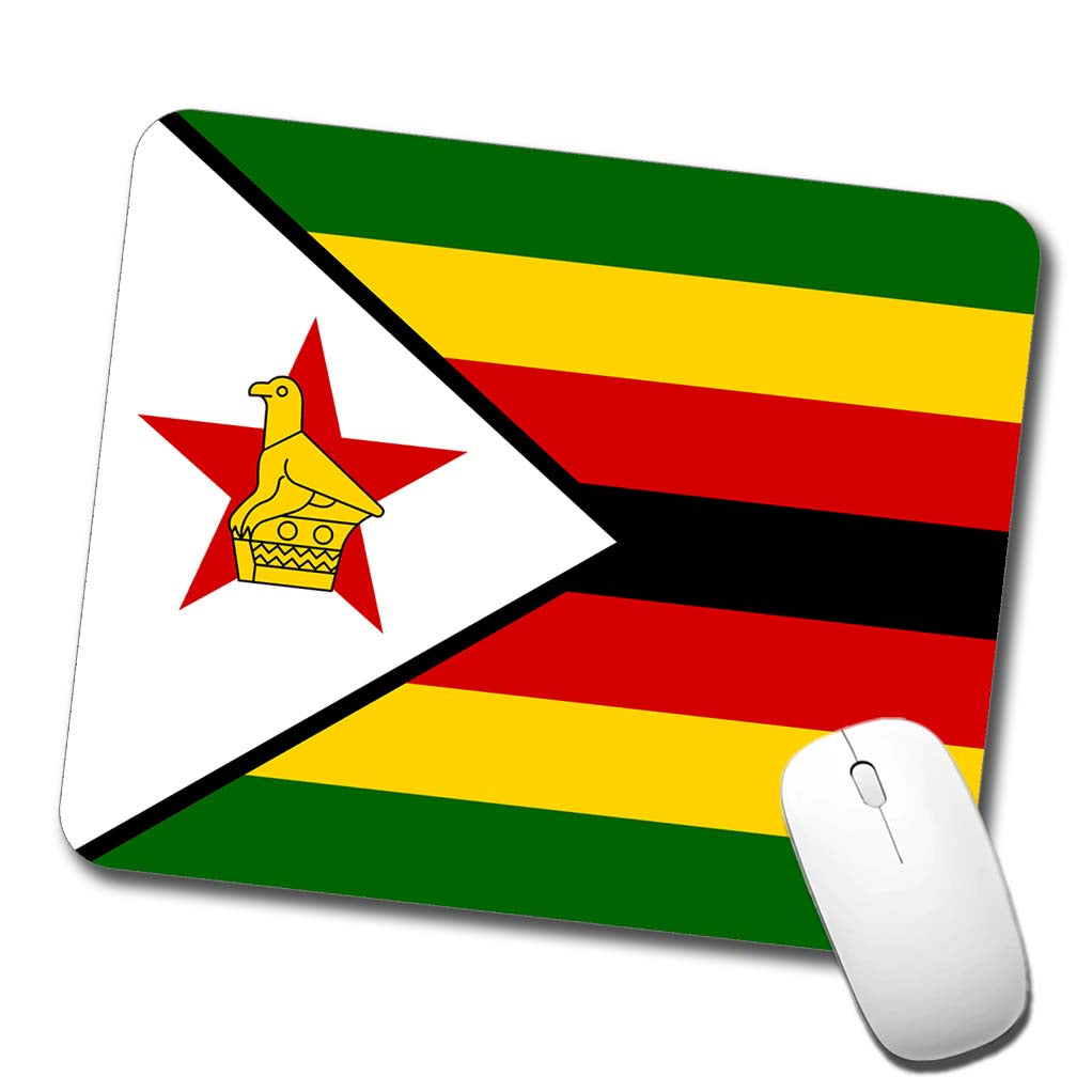 Zimbabwe Country Flag Low Profile Mouse Pad Mat