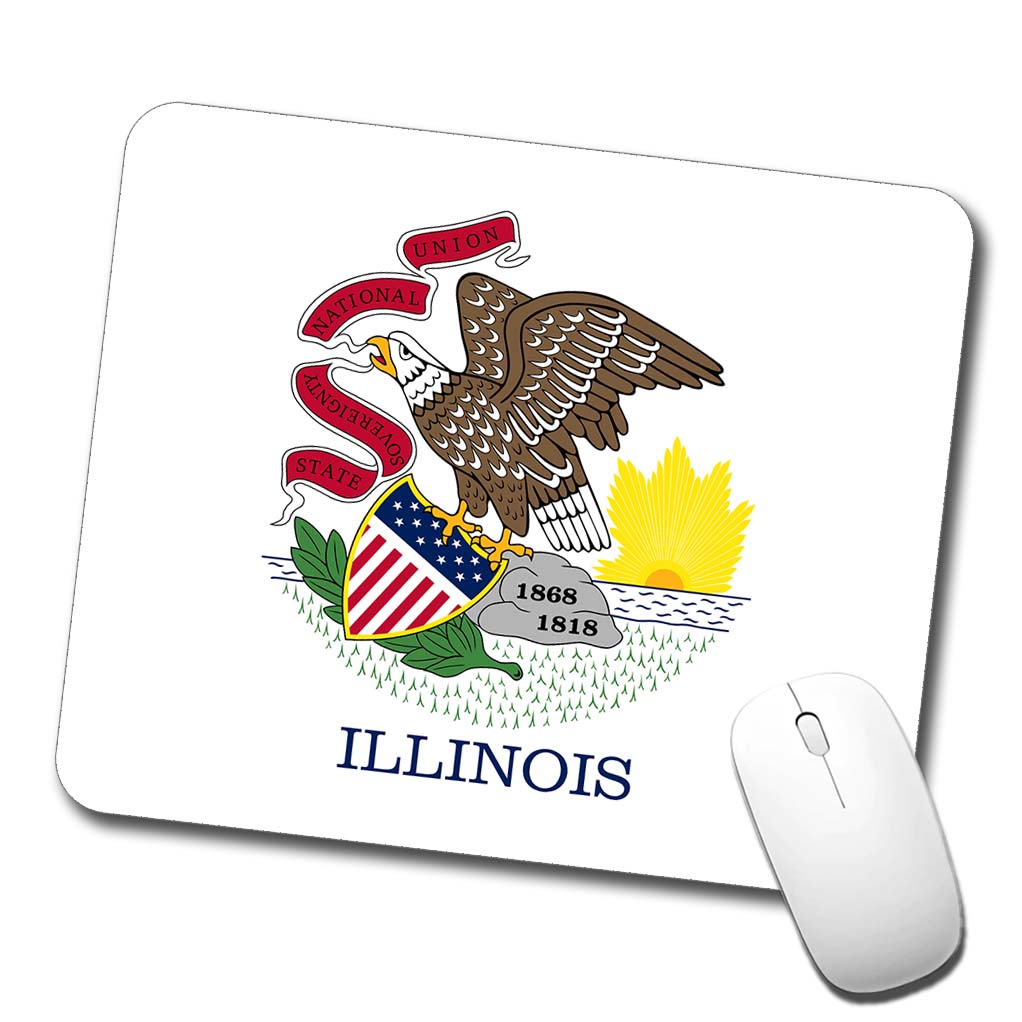 Illinois IL State Flag Low Profile Mouse Pad Mat