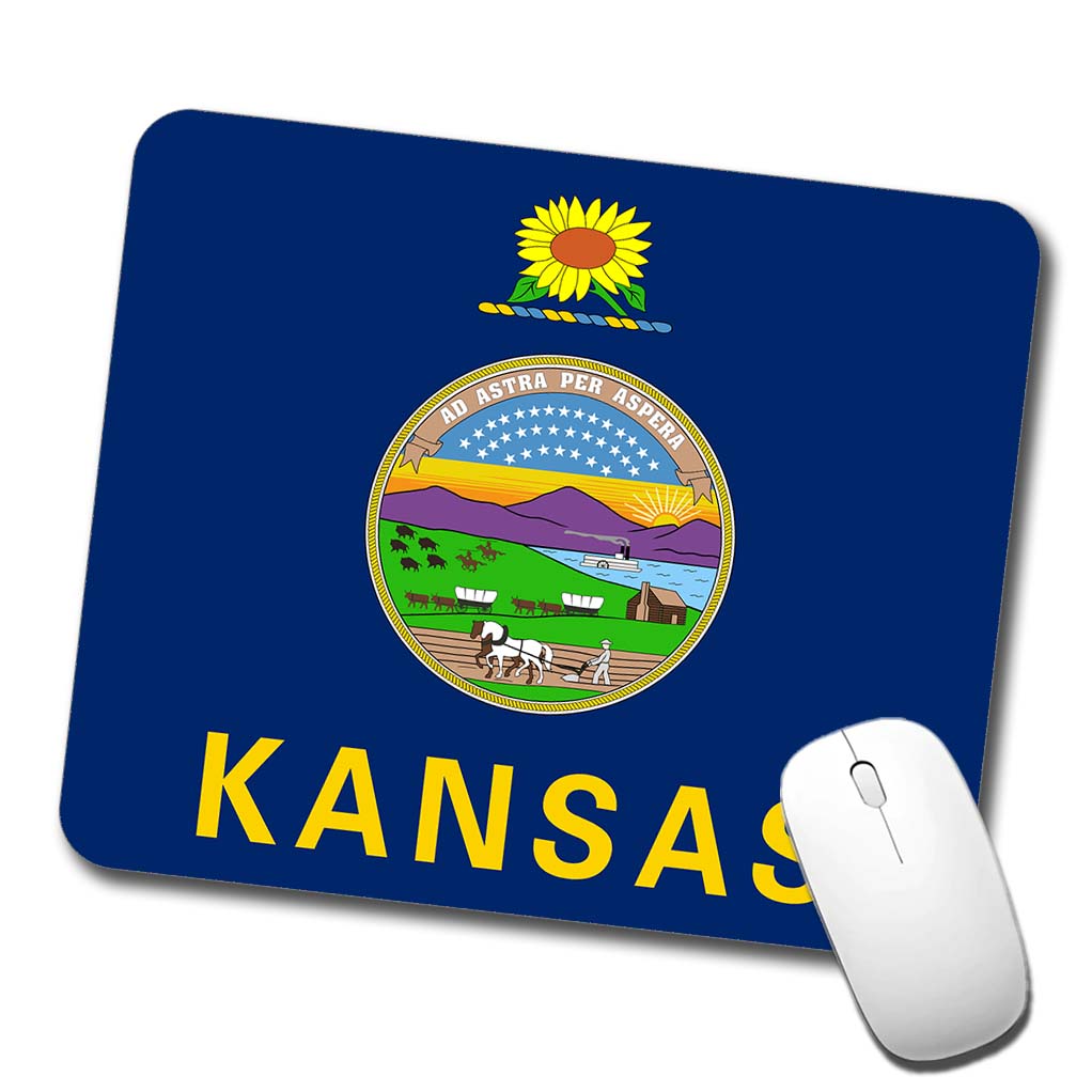Kansas KS State Flag Low Profile Mouse Pad Mat