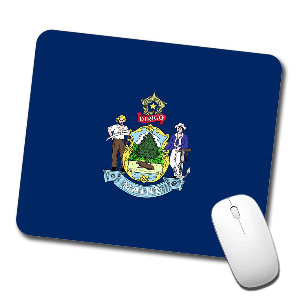 Maine ME State Flag Low Profile Mouse Pad Mat