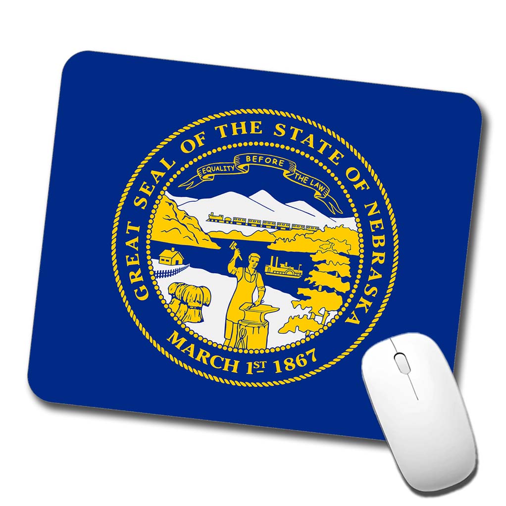 Nebraska NE State Flag Low Profile Mouse Pad Mat