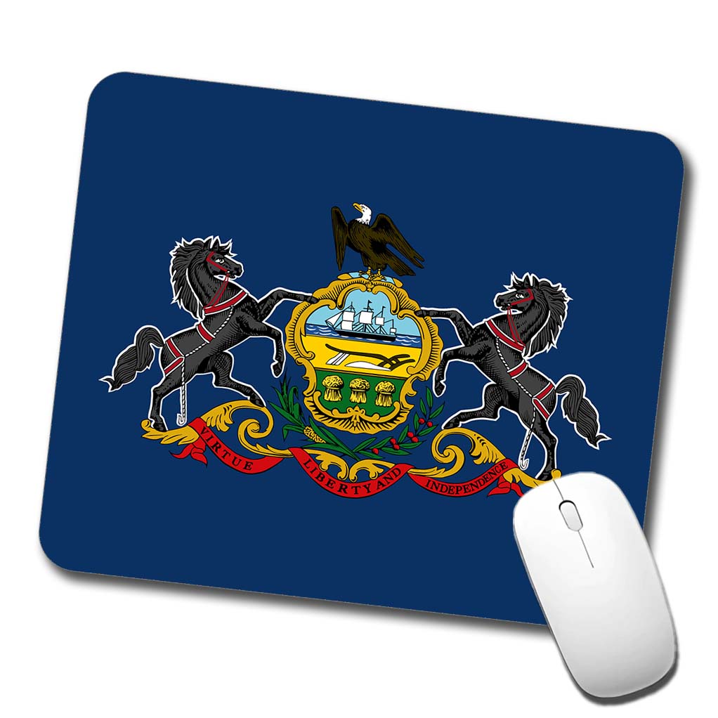 Pennsylvania PA State Flag Low Profile Mouse Pad Mat