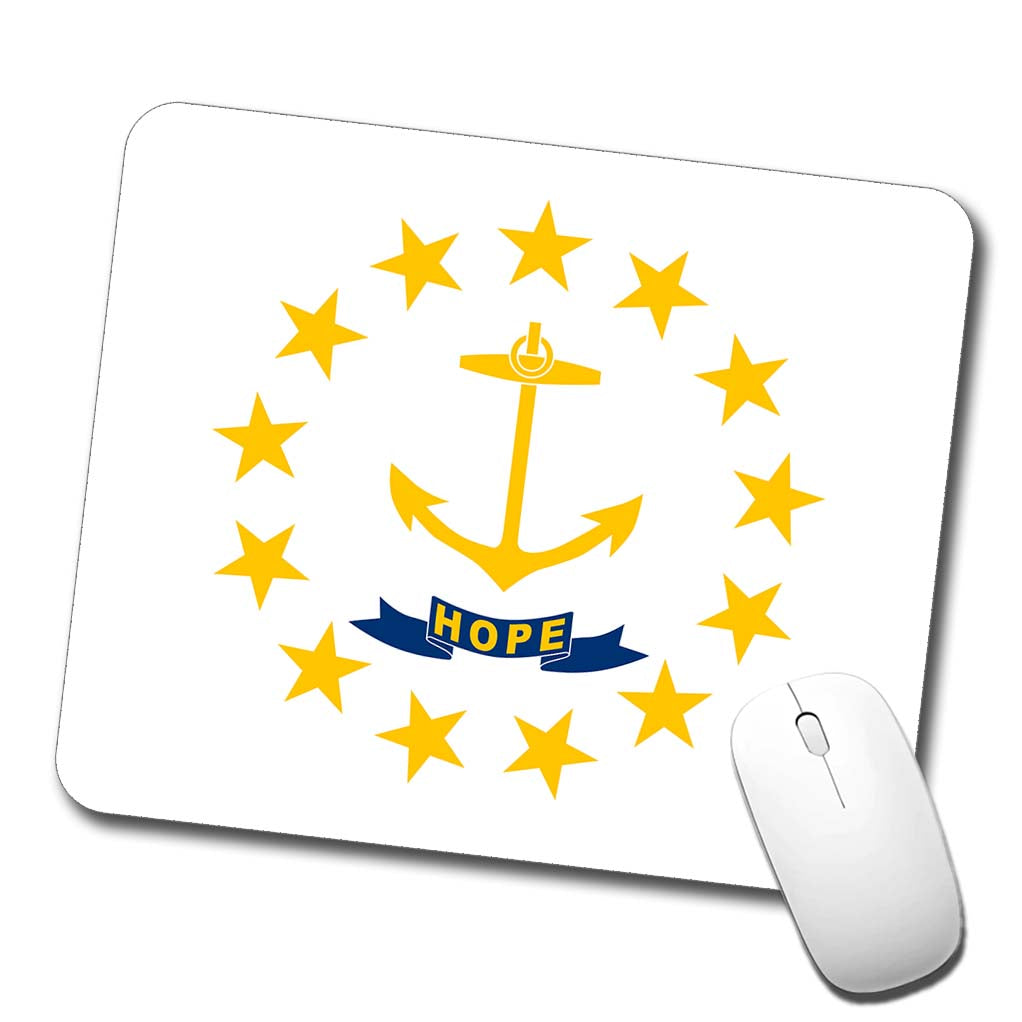 Rhode Island RI State Flag Low Profile Mouse Pad Mat