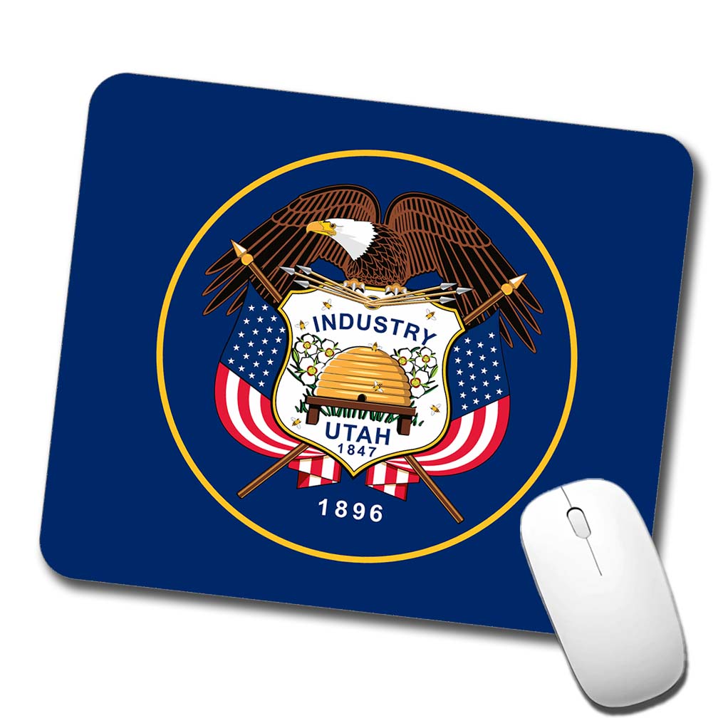 Utah UT State Flag Low Profile Mouse Pad Mat