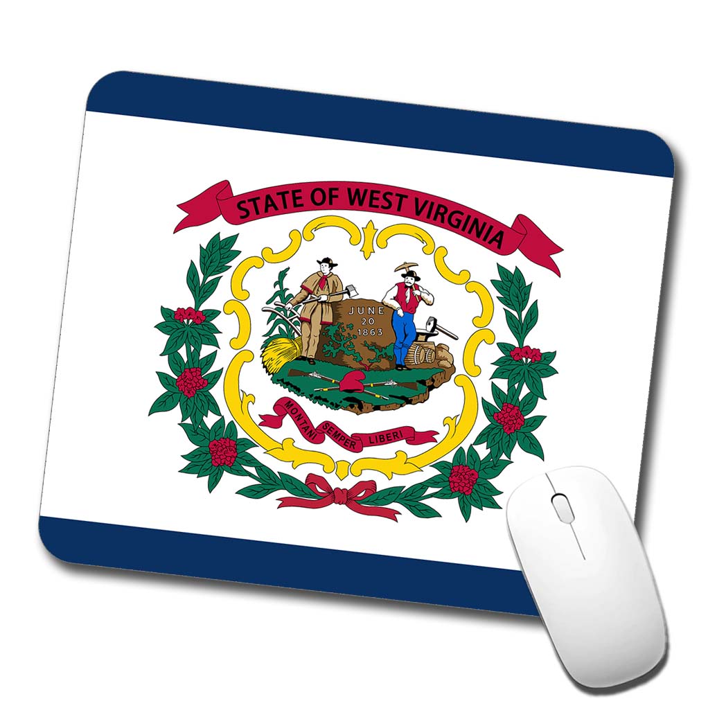 West Virginia WV State Flag Low Profile Mouse Pad Mat