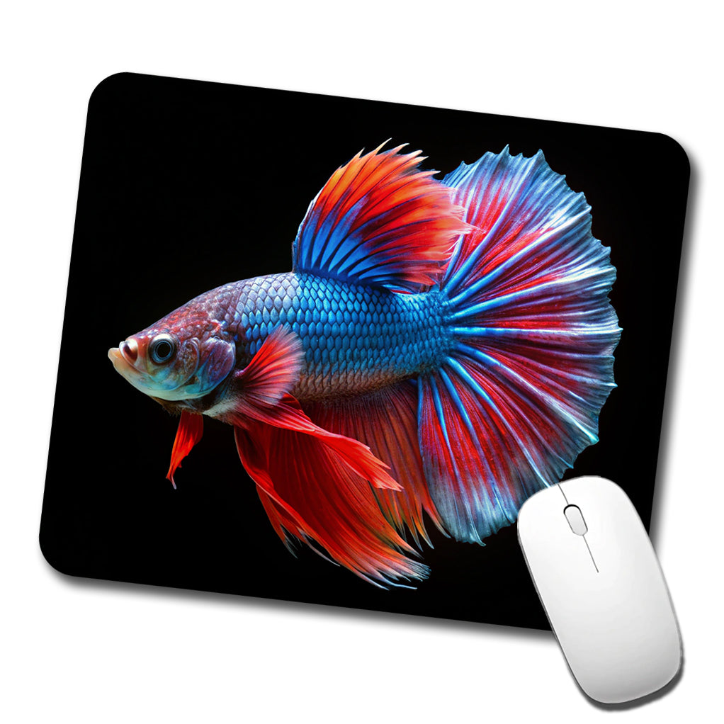 Betta Siamese Fighting Fish Low Profile Mouse Pad Mat