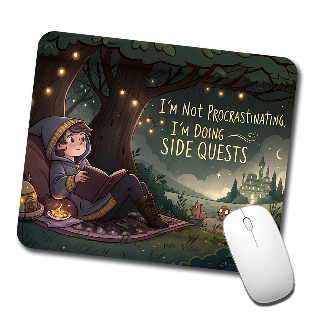 I'm Not Procrastinating Doing Side Quests Funny Fantasy Low Profile Mouse Pad Mat