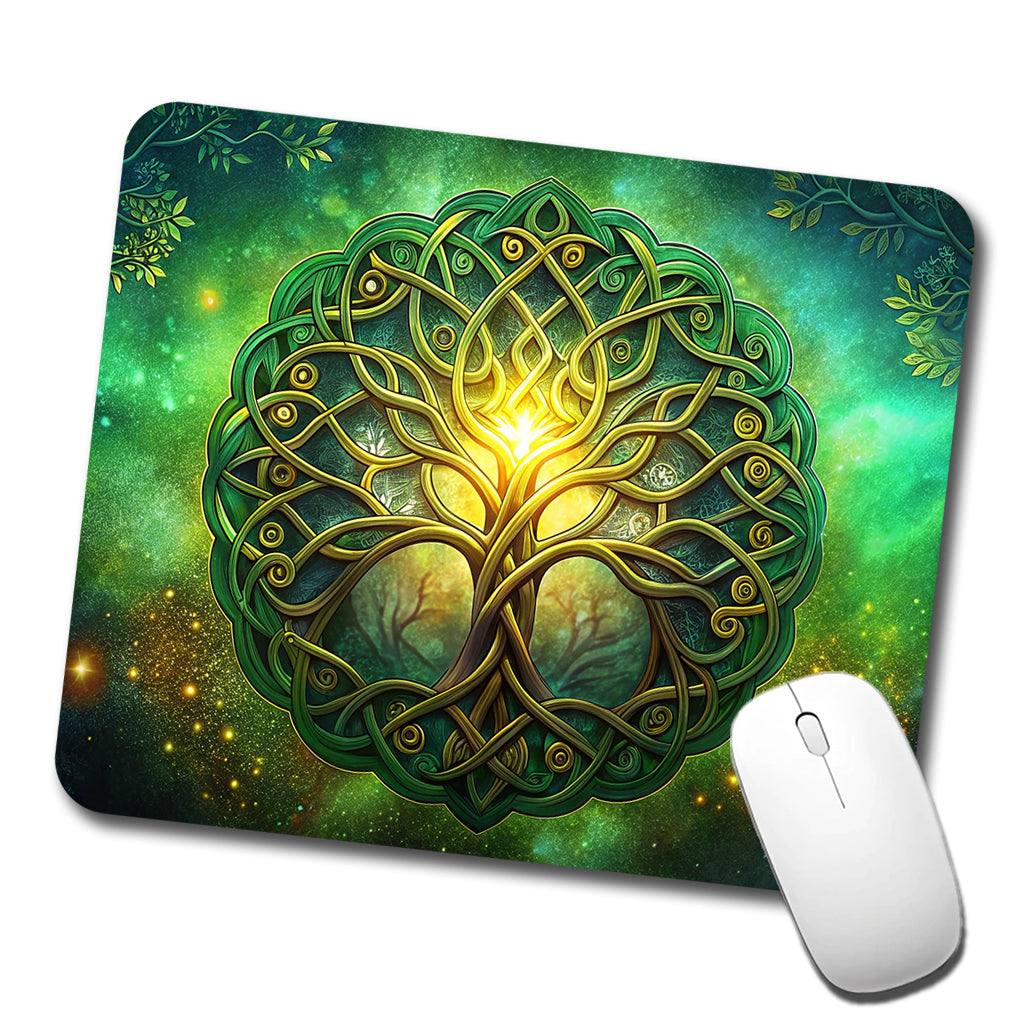 Irish Celtic Elegant Tree Of Life Low Profile Mouse Pad Mat