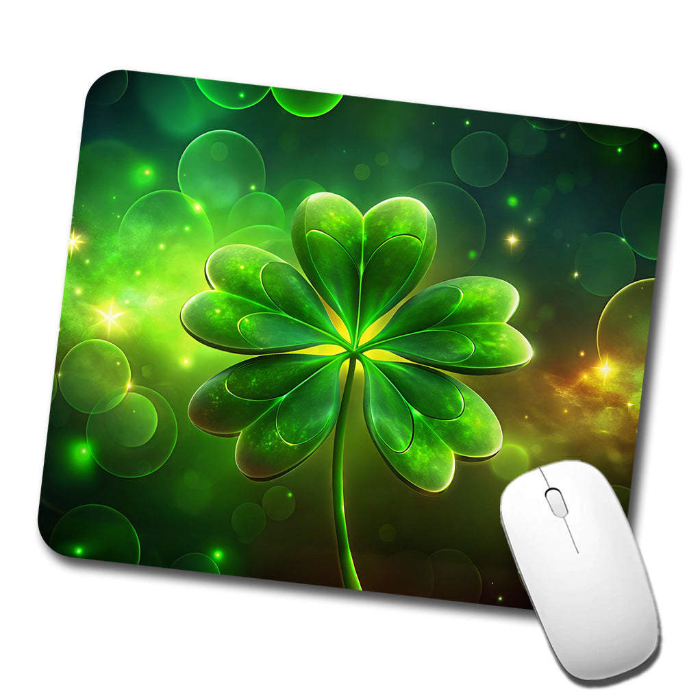 Lucky Irish Five Leaf Clover Low Profile Mouse Pad Mat