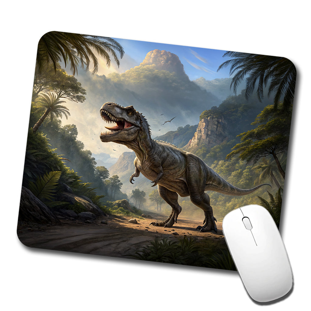 Tyrannosaurus T-Rex Dinosaur in the Wild Low Profile Mouse Pad Mat